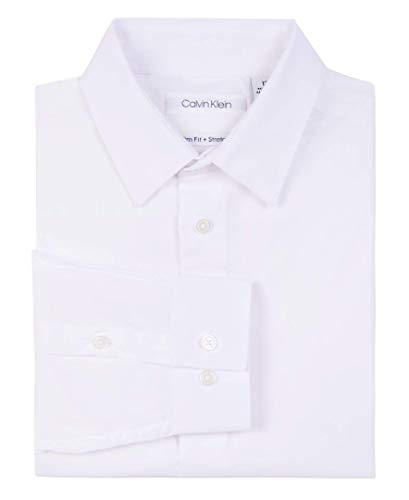 Boys' Big Long Sleeve Slim Fit Dress Shirt, Style with Buttoned Cuffs & Shirttail Hem