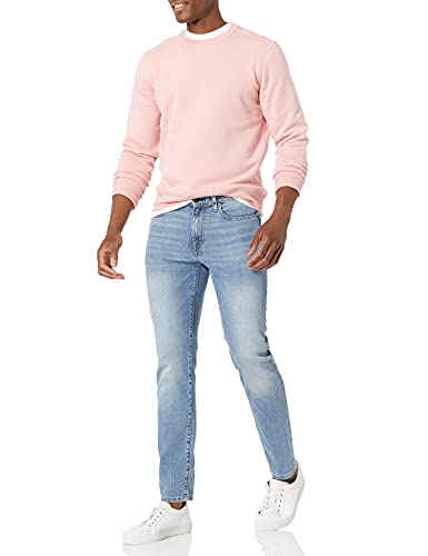 Amazon Essentials Men's Fleece Crewneck Sweatshirt, Pink, Large