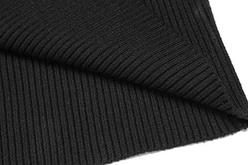 COOFANDY Mens Ribbed Slim Fit Knitted Pullover Turtleneck Sweater (Small, Black)