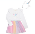 Btween Girls Long Sleeve Birthday Girl Tutu Dress, Sizes 4-12
